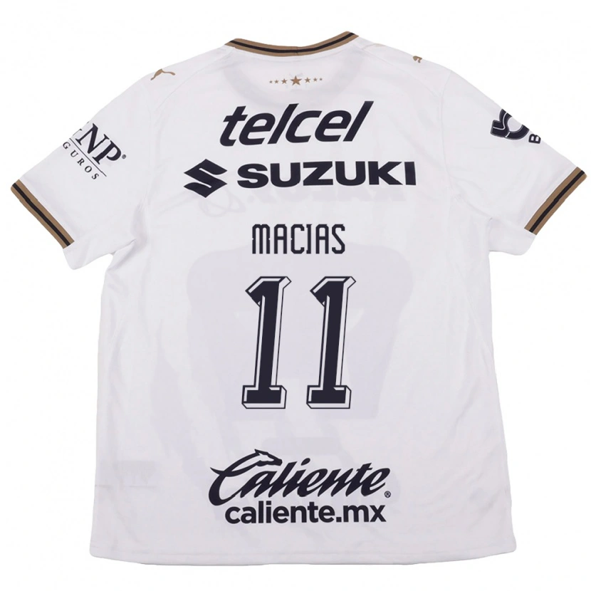 Danxen Criança Camisola José Juan Macías #11 Branco Preto Marrom Alternativa 2026/27 Camisa
