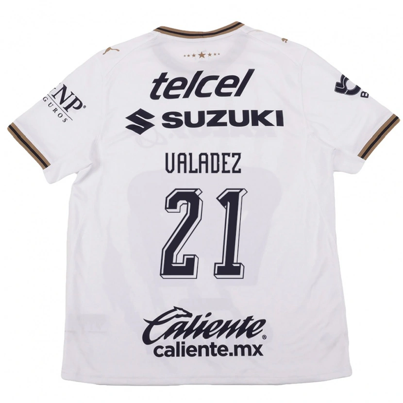 Danxen Criança Camisola Natalia Macias Valadez #21 Branco Preto Marrom Alternativa 2026/27 Camisa