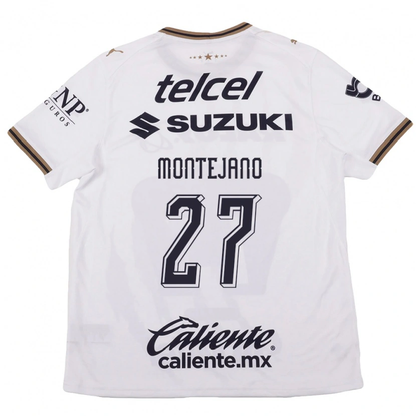 Danxen Criança Camisola Emanuel Montejano #27 Branco Preto Marrom Alternativa 2026/27 Camisa