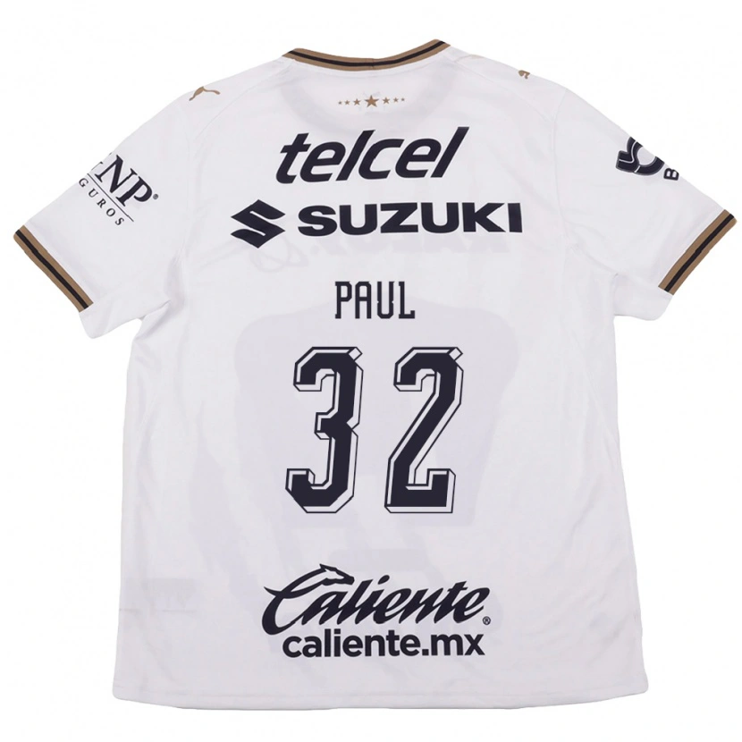 Danxen Criança Camisola Miguel Paul #32 Branco Preto Marrom Alternativa 2026/27 Camisa