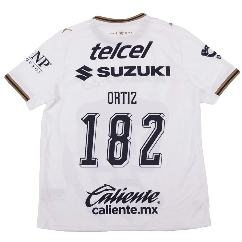 Danxen Criança Camisola Jorge Ortiz #182 Branco Preto Marrom Alternativa 2026/27 Camisa