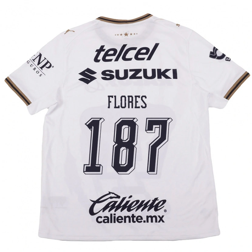 Danxen Criança Camisola Jonathan Flores #187 Branco Preto Marrom Alternativa 2026/27 Camisa