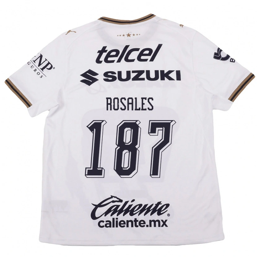 Danxen Criança Camisola Alonso Rosales #187 Branco Preto Marrom Alternativa 2026/27 Camisa