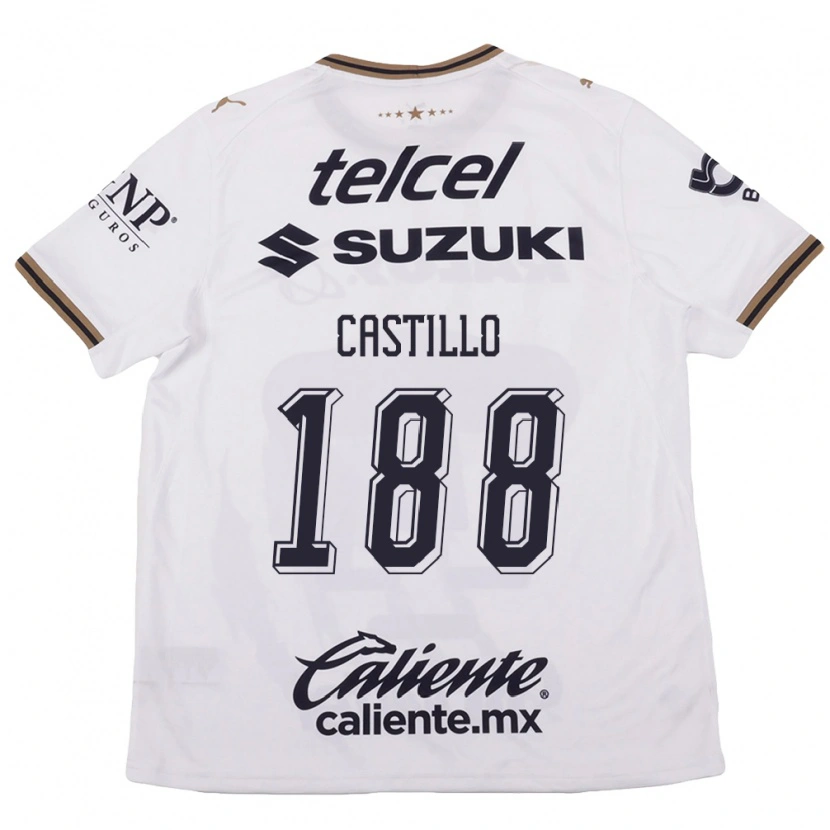 Danxen Criança Camisola Christian Castillo #188 Branco Preto Marrom Alternativa 2026/27 Camisa