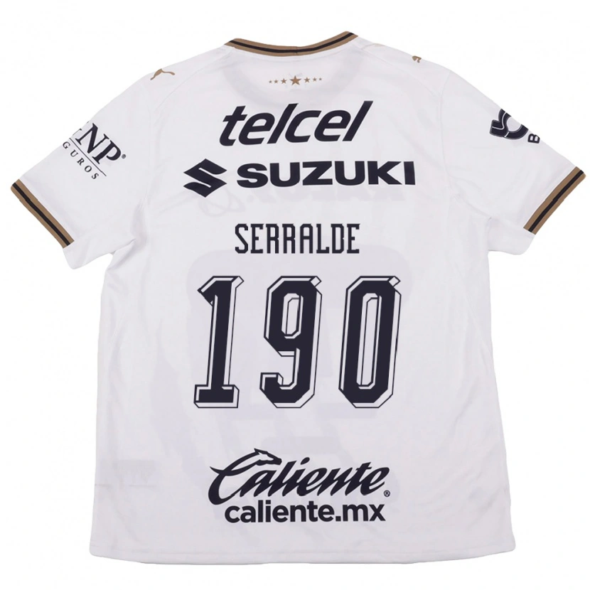 Danxen Criança Camisola Gerardo Serralde #190 Branco Preto Marrom Alternativa 2026/27 Camisa