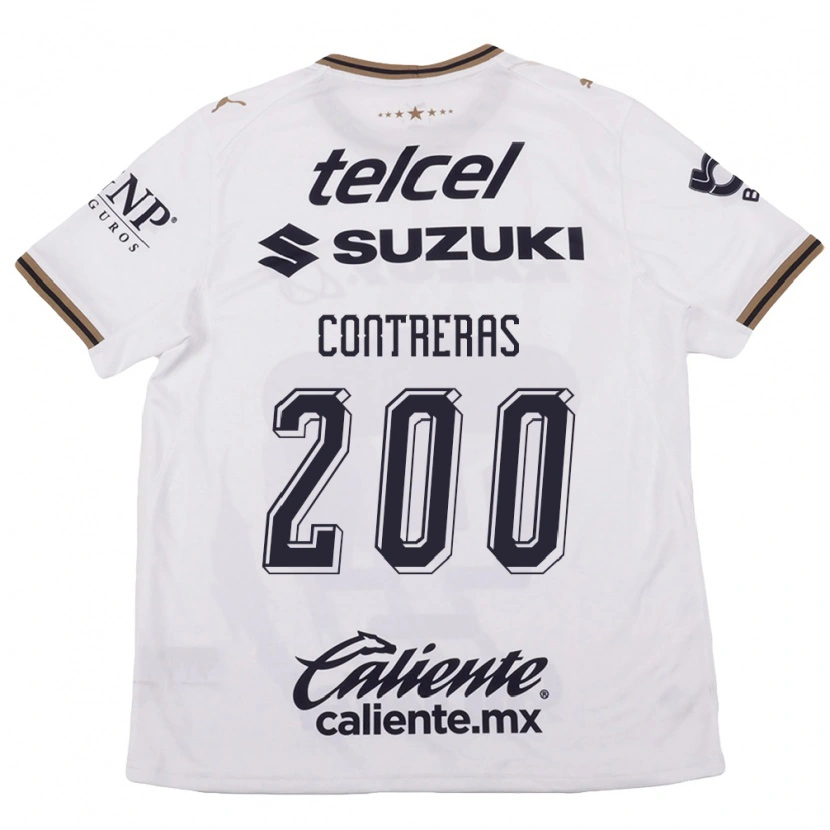 Danxen Criança Camisola Diego Contreras #200 Branco Preto Marrom Alternativa 2026/27 Camisa