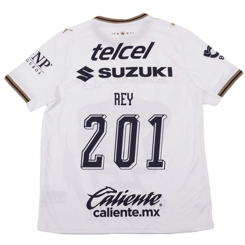 Danxen Criança Camisola Santiago Rey #201 Branco Preto Marrom Alternativa 2026/27 Camisa