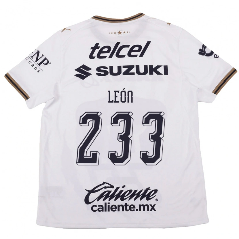 Danxen Criança Camisola Andryk León #233 Branco Preto Marrom Alternativa 2026/27 Camisa