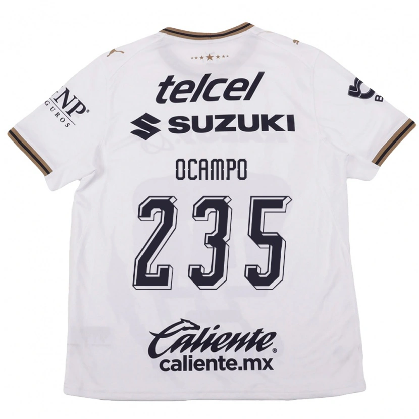 Danxen Criança Camisola Johan Ocampo #235 Branco Preto Marrom Alternativa 2026/27 Camisa