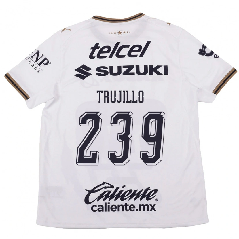 Danxen Criança Camisola Axel Trujillo #239 Branco Preto Marrom Alternativa 2026/27 Camisa
