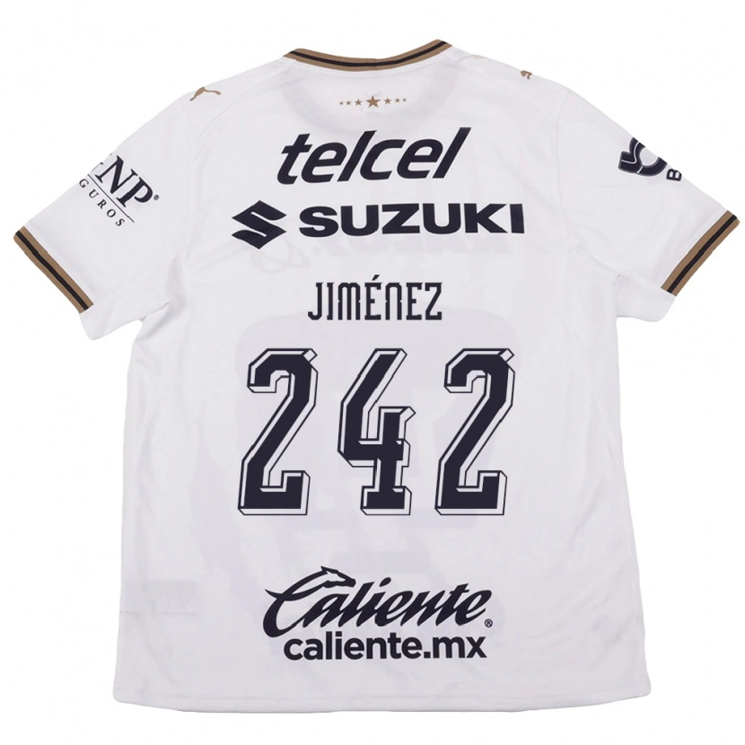Danxen Criança Camisola Axel Jiménez #242 Branco Preto Marrom Alternativa 2026/27 Camisa
