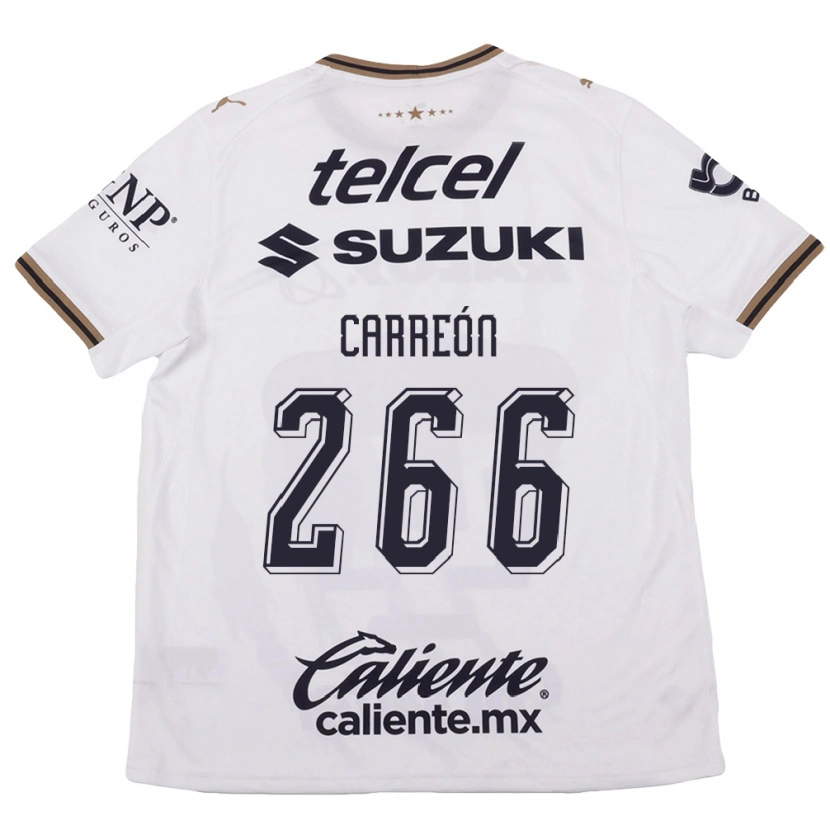 Danxen Criança Camisola Rogelio Carreón #266 Branco Preto Marrom Alternativa 2026/27 Camisa