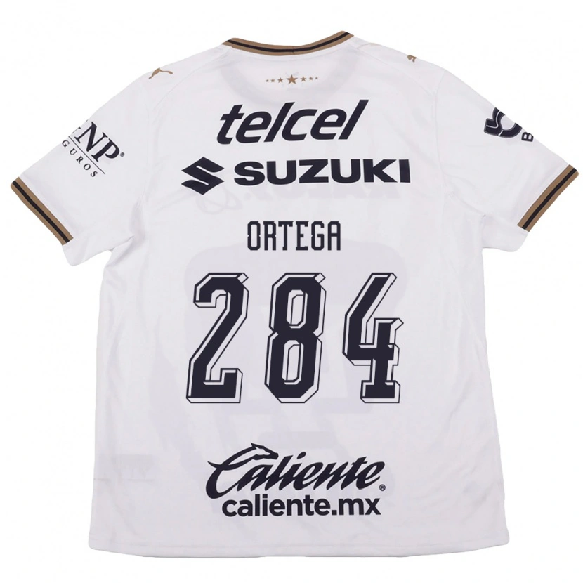 Danxen Criança Camisola Oscar Ortega #284 Branco Preto Marrom Alternativa 2026/27 Camisa