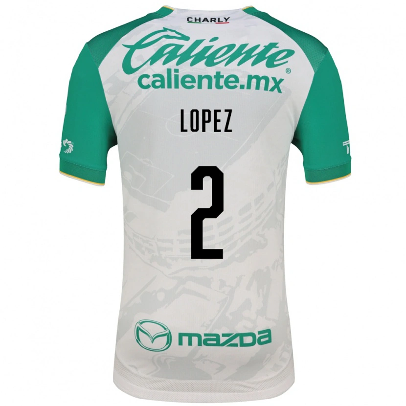Danxen Criança Camisola Vanessa Lopez #2 Verde Claro Branco Alternativa 2026/27 Camisa