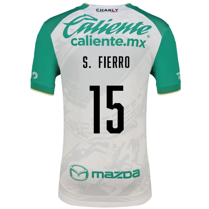 Danxen Criança Camisola Sebastián Fierro #15 Verde Claro Branco Alternativa 2026/27 Camisa