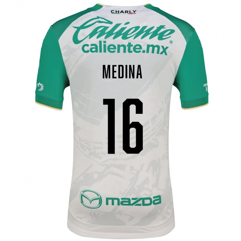 Danxen Criança Camisola Alan Medina #16 Verde Claro Branco Alternativa 2026/27 Camisa