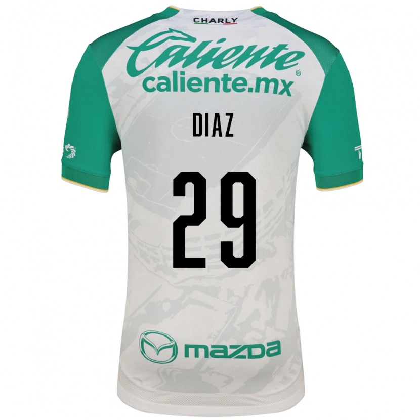 Danxen Criança Camisola Kenia Díaz #29 Verde Claro Branco Alternativa 2026/27 Camisa