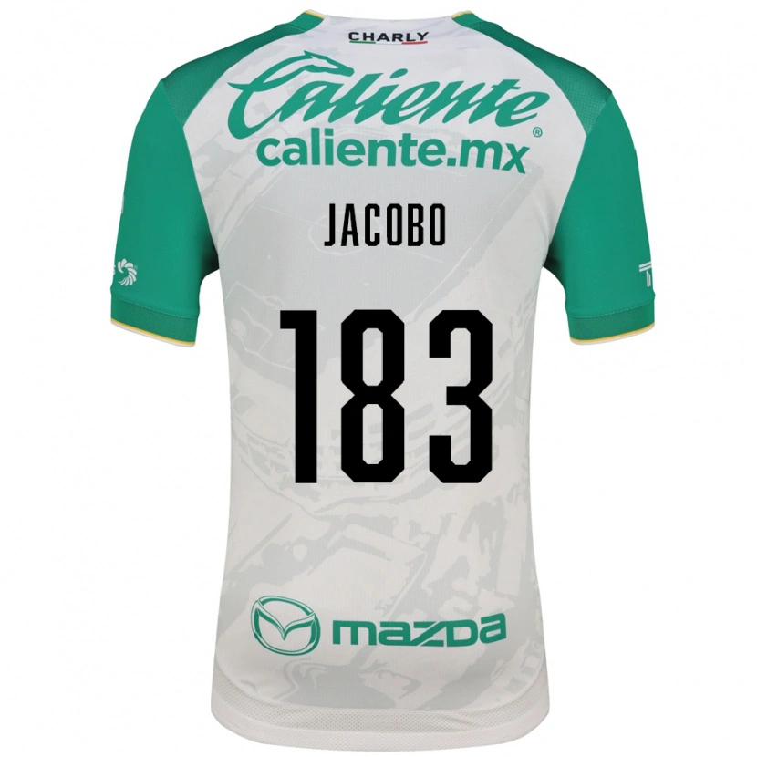 Danxen Criança Camisola Sebastián Jacobo #183 Verde Claro Branco Alternativa 2026/27 Camisa