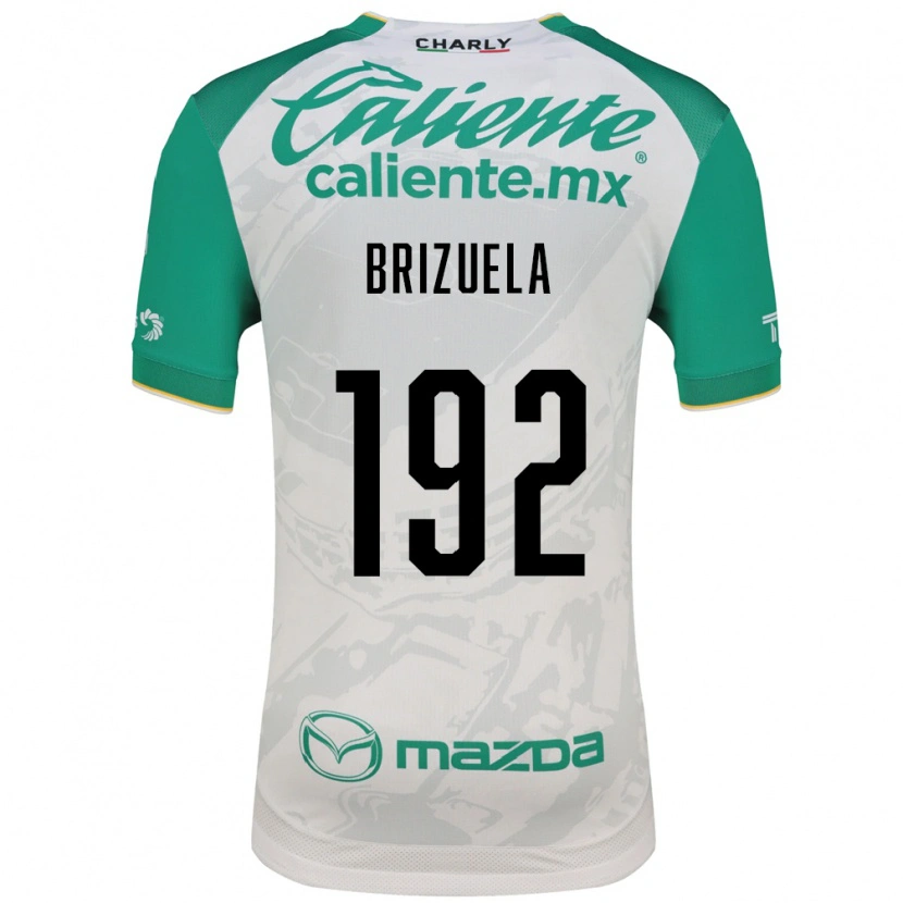 Danxen Criança Camisola Juan Brizuela #192 Verde Claro Branco Alternativa 2026/27 Camisa