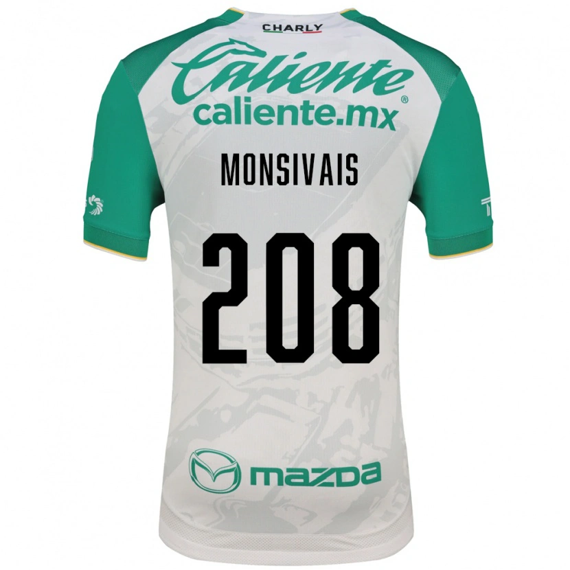Danxen Criança Camisola Daniel Monsivaís #208 Verde Claro Branco Alternativa 2026/27 Camisa