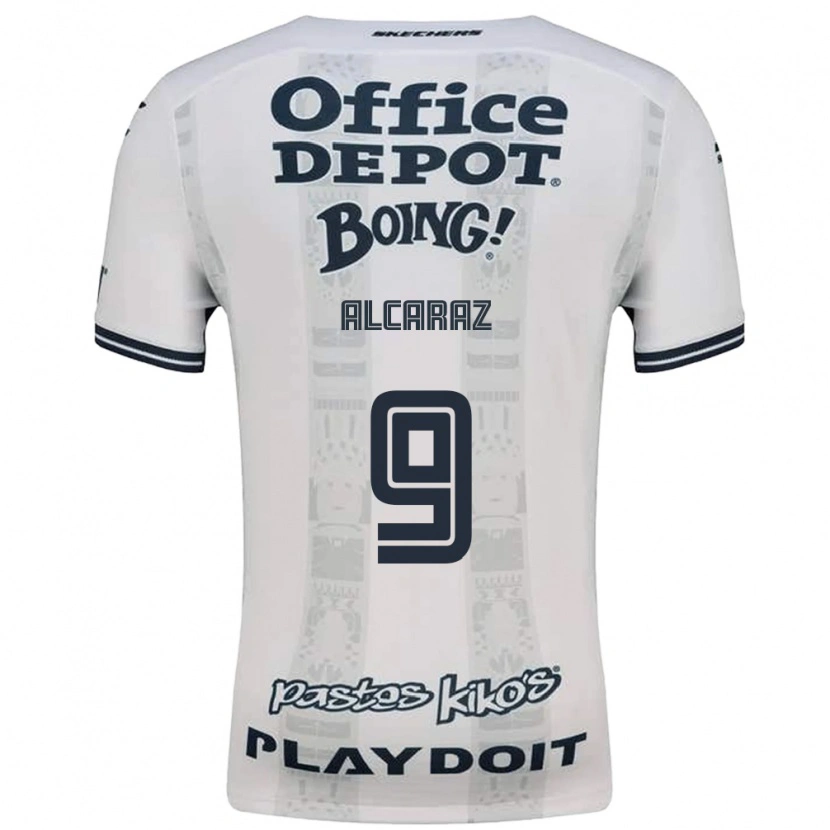 Danxen Criança Camisola Adrián Alcaraz #9 Vermelho Branco Preto Alternativa 2026/27 Camisa