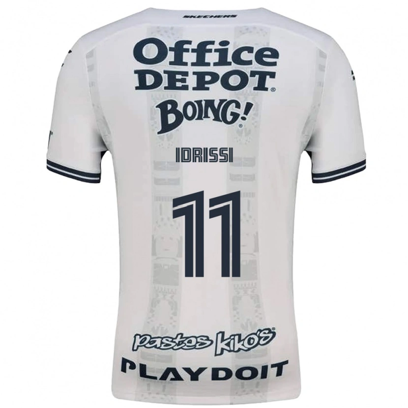 Danxen Criança Camisola Oussama Idrissi #11 Vermelho Branco Preto Alternativa 2026/27 Camisa