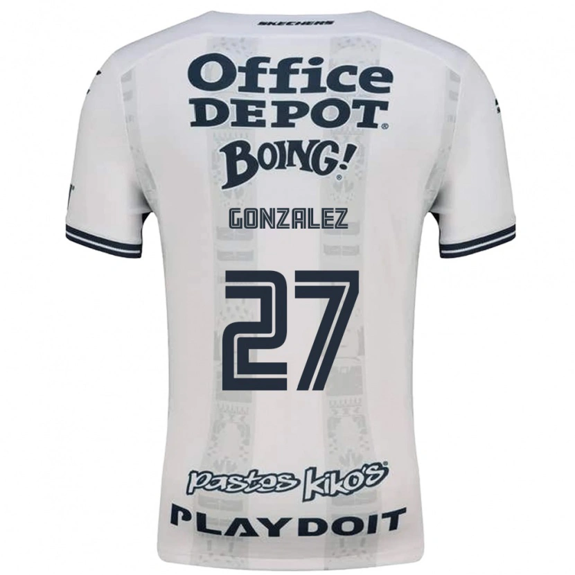 Danxen Criança Camisola Owen González #27 Vermelho Branco Preto Alternativa 2026/27 Camisa