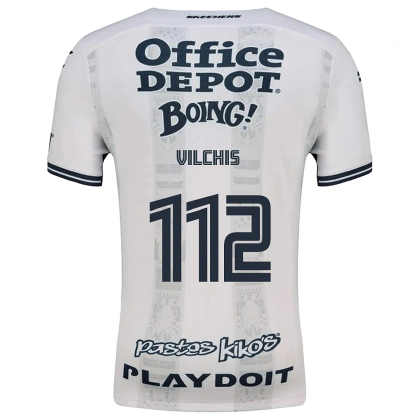 Danxen Criança Camisola Leonardo Vílchis #112 Vermelho Branco Preto Alternativa 2026/27 Camisa