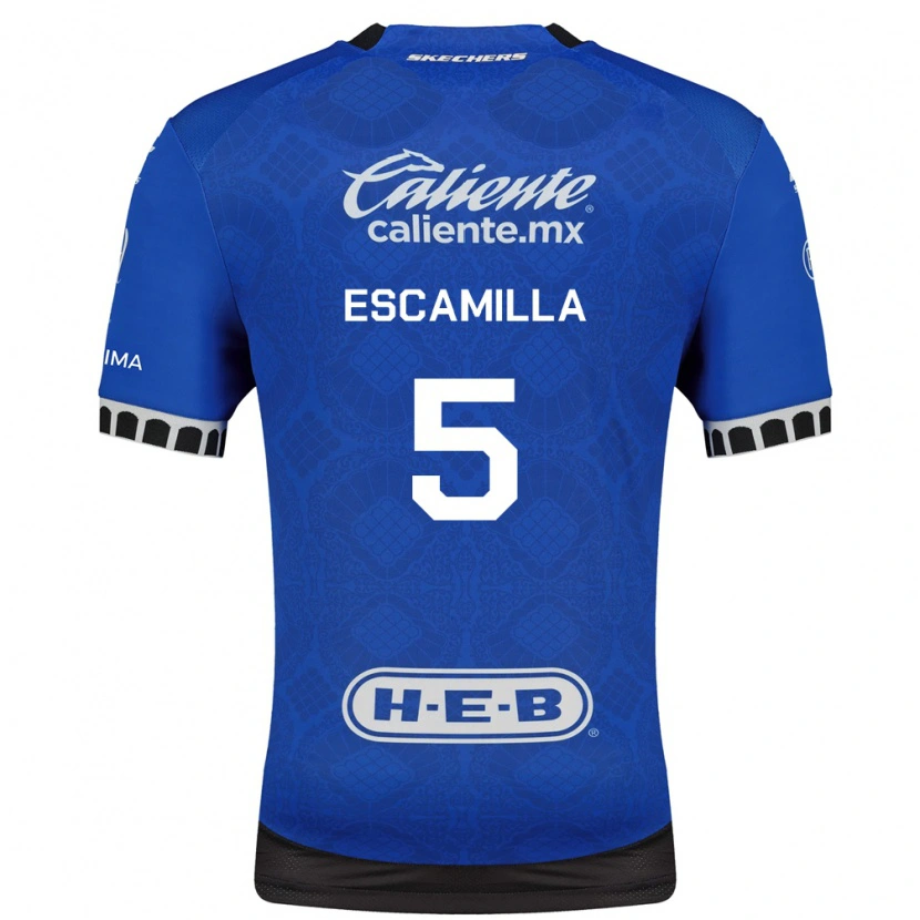 Danxen Criança Camisola Kevin Escamilla #5 Azul Real Branco Preto Alternativa 2026/27 Camisa