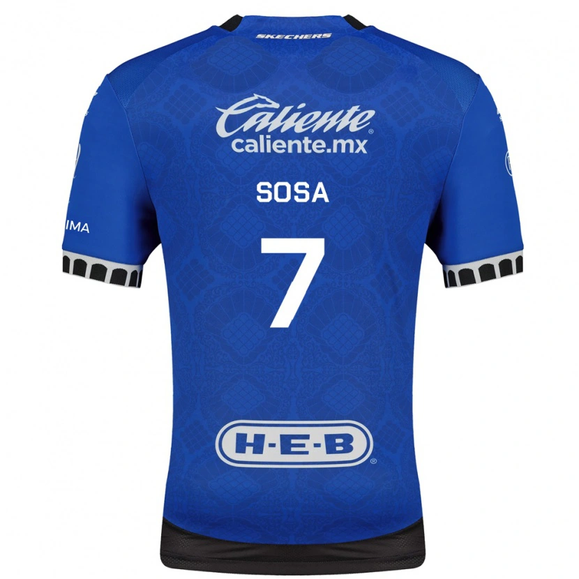 Danxen Criança Camisola Samuel Sosa #7 Azul Real Branco Preto Alternativa 2026/27 Camisa