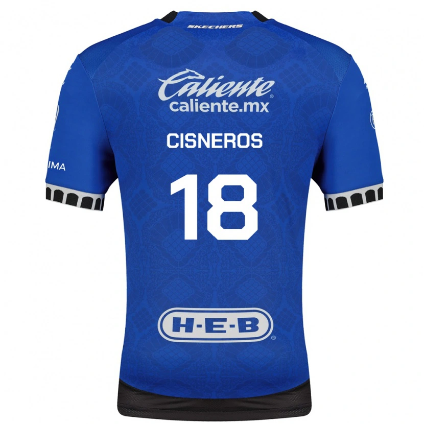 Danxen Criança Camisola Ronaldo Cisneros #18 Azul Real Branco Preto Alternativa 2026/27 Camisa