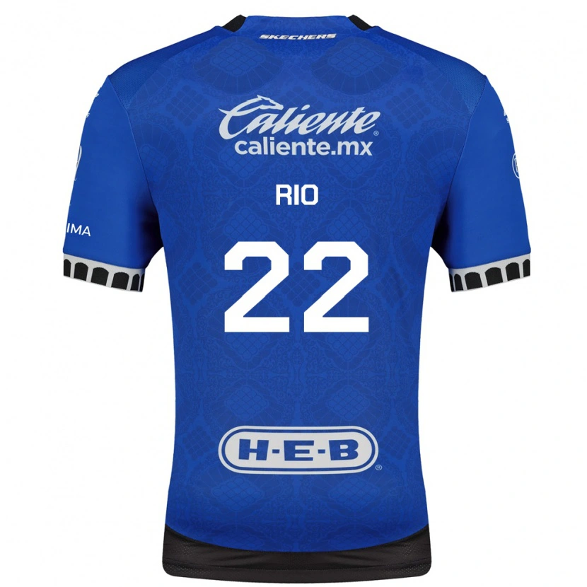 Danxen Criança Camisola Martín Rio #22 Azul Real Branco Preto Alternativa 2026/27 Camisa