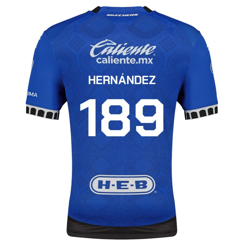 Danxen Criança Camisola Sebastián Hernández #189 Azul Real Branco Preto Alternativa 2026/27 Camisa