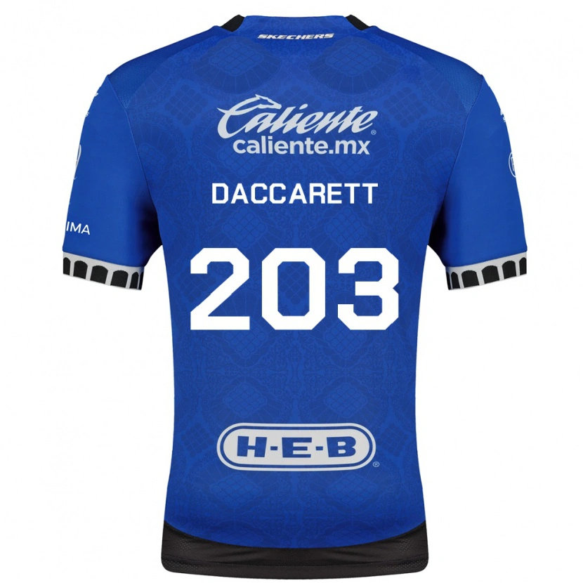 Danxen Criança Camisola Juan Daccarett #203 Azul Real Branco Preto Alternativa 2026/27 Camisa
