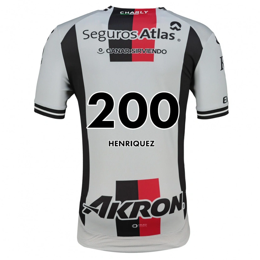 Danxen Criança Camisola Carlos Henríquez #200 Branco Vermelho Preto Alternativa 2026/27 Camisa