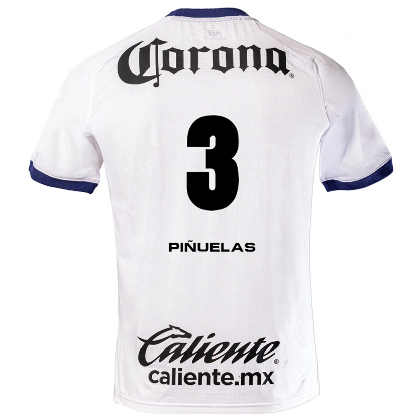 Danxen Criança Camisola Fernando Piñuelas #3 Branco Azul Preto Alternativa 2026/27 Camisa