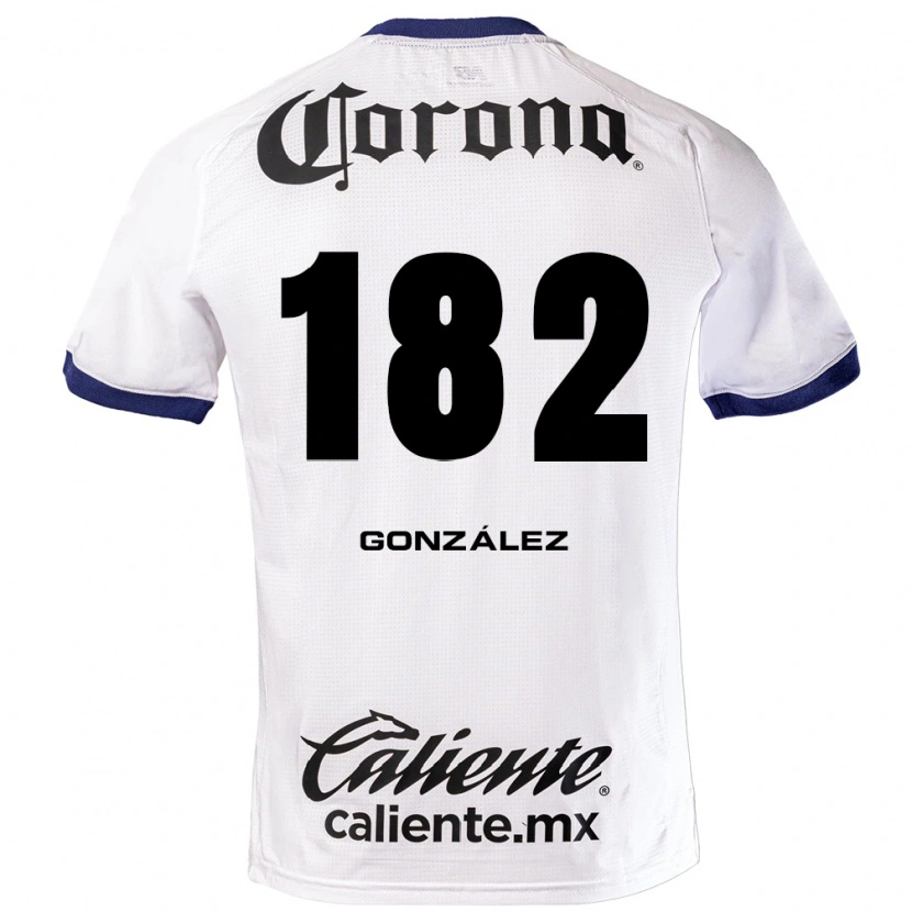Danxen Criança Camisola Enrique González #182 Branco Azul Preto Alternativa 2026/27 Camisa