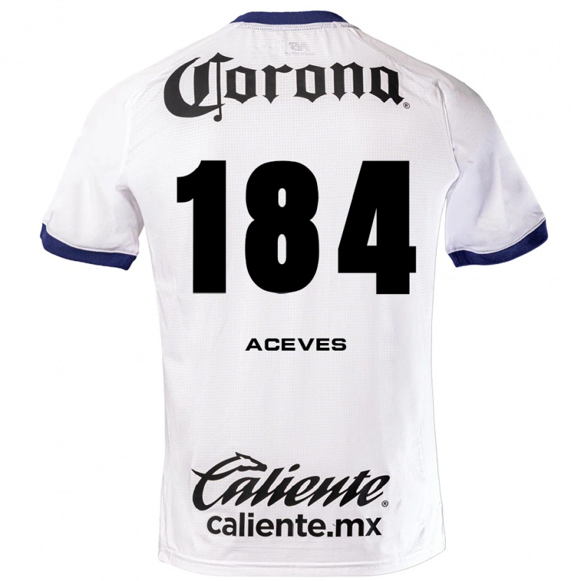 Danxen Criança Camisola Sebastián Aceves #184 Branco Azul Preto Alternativa 2026/27 Camisa