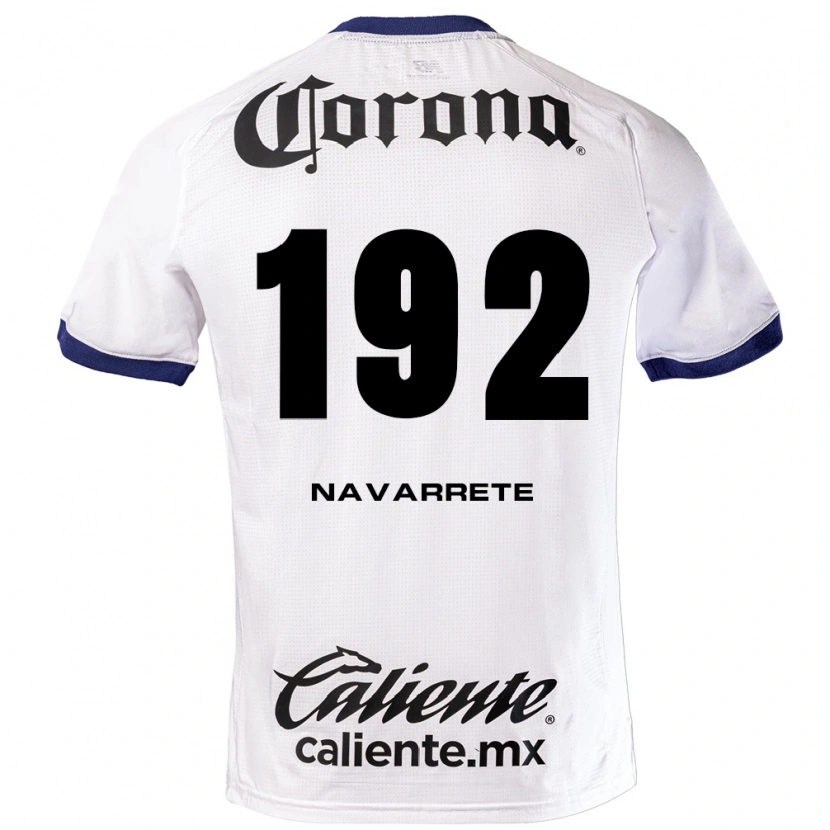 Danxen Criança Camisola Luis Navarrete #192 Branco Azul Preto Alternativa 2026/27 Camisa