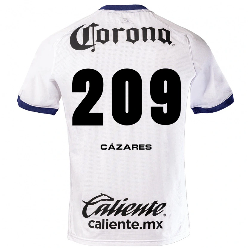 Danxen Criança Camisola Dimas Cázares #209 Branco Azul Preto Alternativa 2026/27 Camisa
