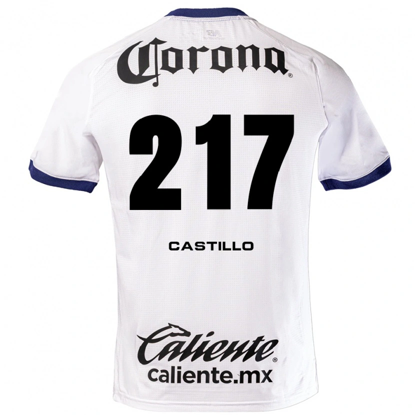 Danxen Criança Camisola Klever Castillo #217 Branco Azul Preto Alternativa 2026/27 Camisa