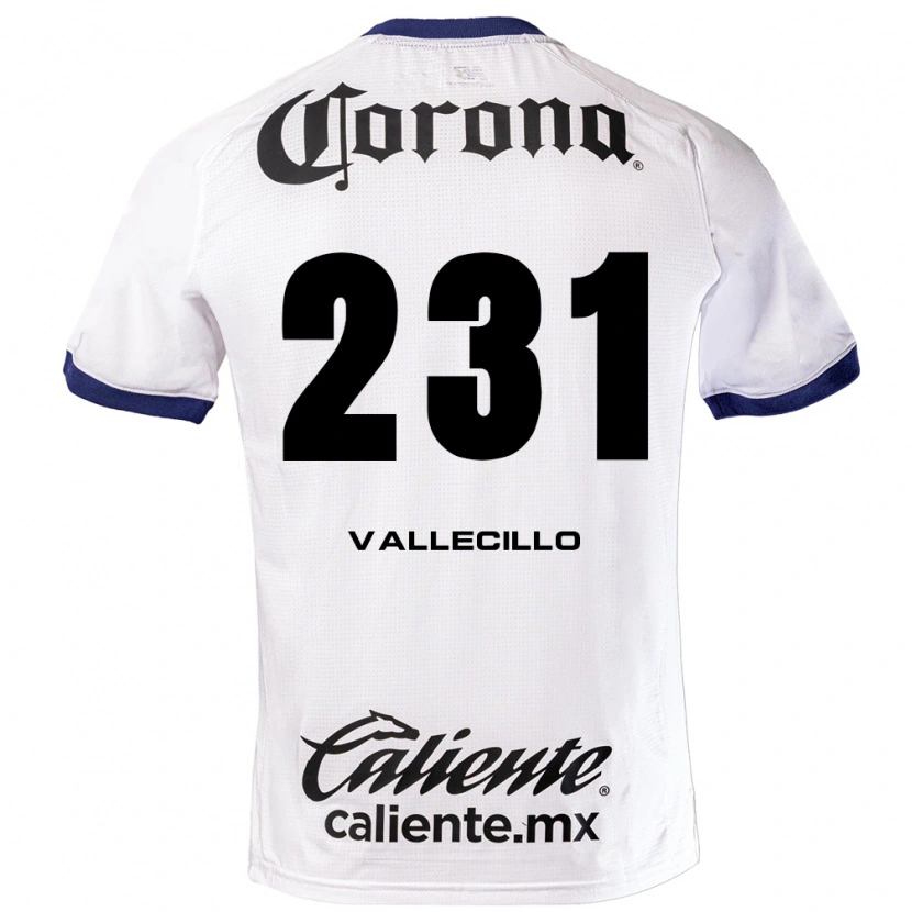 Danxen Criança Camisola Agustín Vallecillo #231 Branco Azul Preto Alternativa 2026/27 Camisa