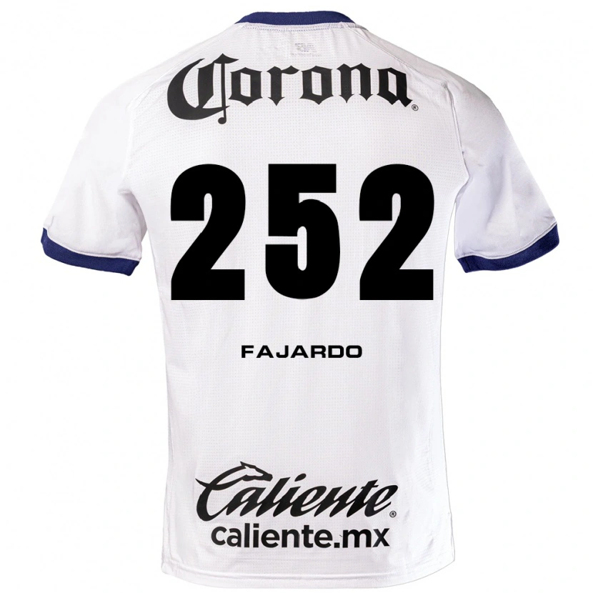 Danxen Criança Camisola Rafael Fajardo #252 Branco Azul Preto Alternativa 2026/27 Camisa
