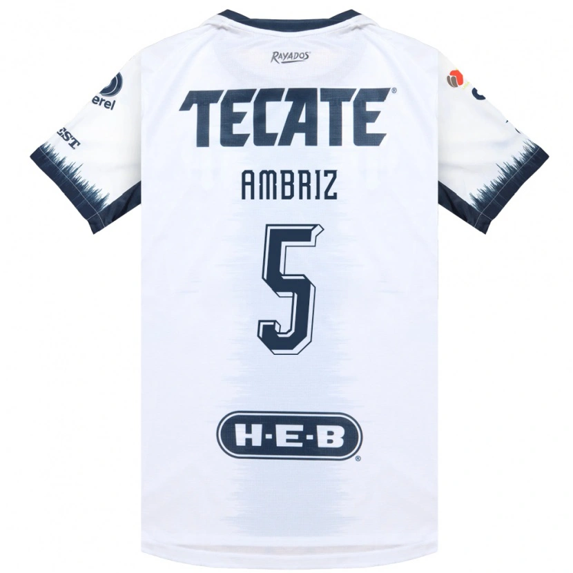 Danxen Criança Camisola Fidel Ambríz #5 Branco Azul Tinta Vermelho Alternativa 2026/27 Camisa