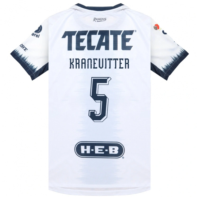 Danxen Criança Camisola Matias Kranevitter #5 Branco Azul Tinta Vermelho Alternativa 2026/27 Camisa