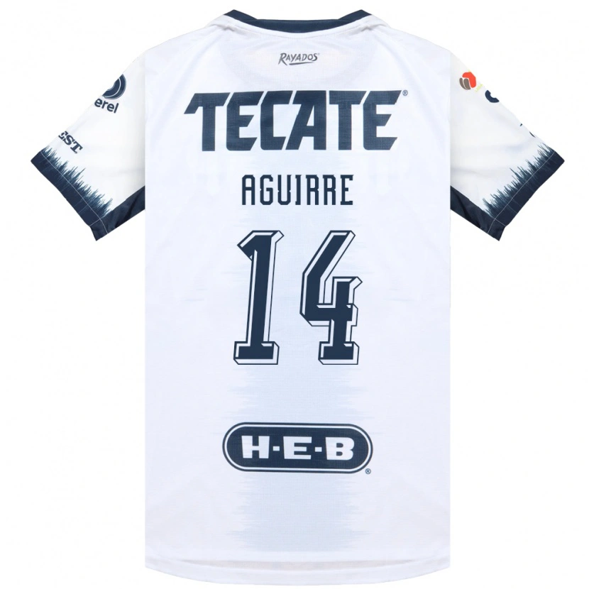 Danxen Criança Camisola Érick Aguirre #14 Branco Azul Tinta Vermelho Alternativa 2026/27 Camisa
