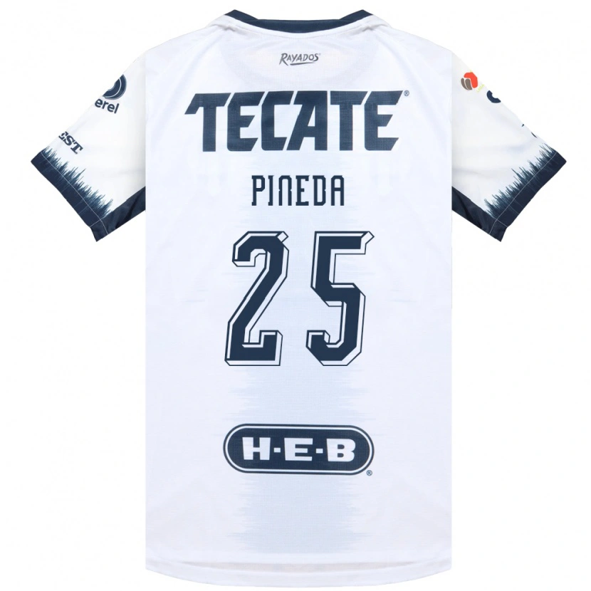 Danxen Criança Camisola Orbelín Pineda #25 Branco Azul Tinta Vermelho Alternativa 2026/27 Camisa