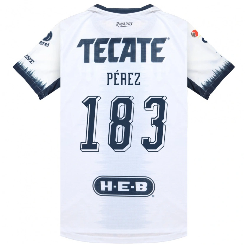 Danxen Criança Camisola Santiago Pérez #183 Branco Azul Tinta Vermelho Alternativa 2026/27 Camisa