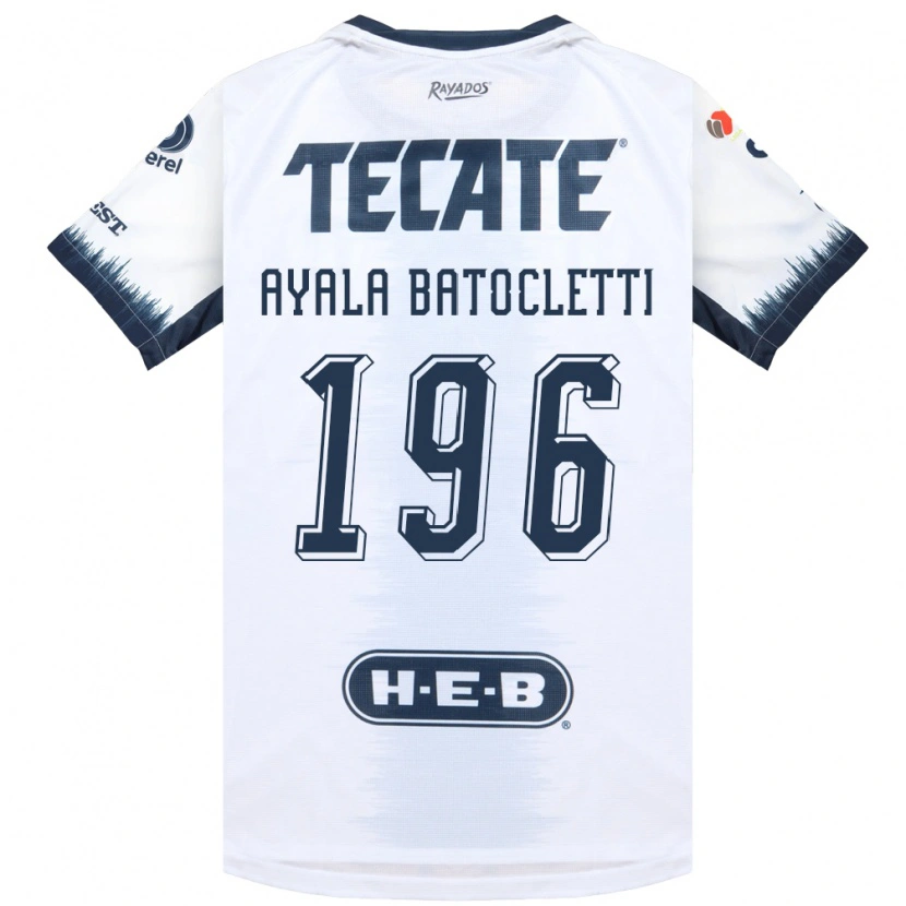 Danxen Criança Camisola Nahuel Ayala Batocletti #196 Branco Azul Tinta Vermelho Alternativa 2026/27 Camisa