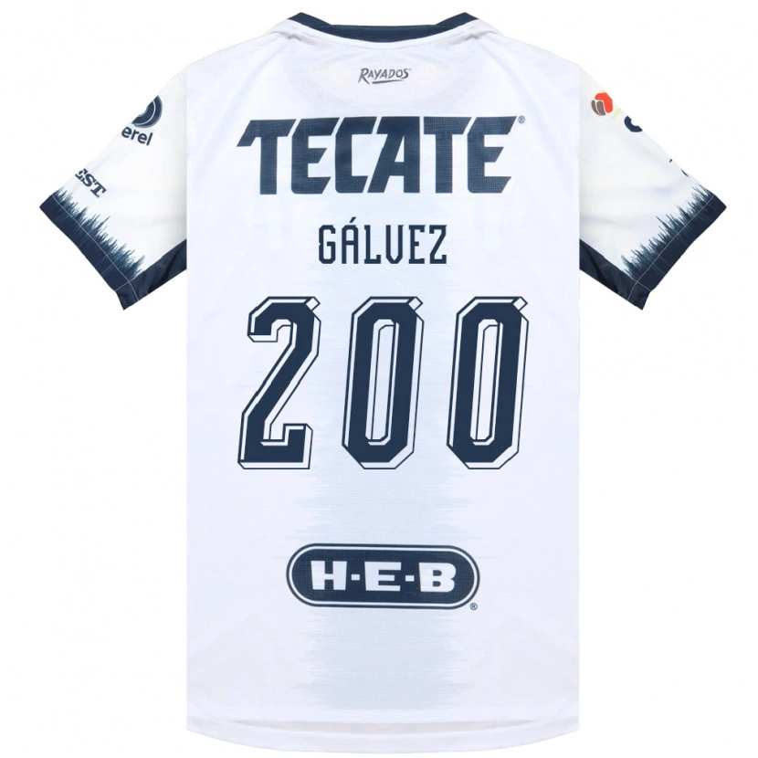 Danxen Criança Camisola Omar Gálvez #200 Branco Azul Tinta Vermelho Alternativa 2026/27 Camisa